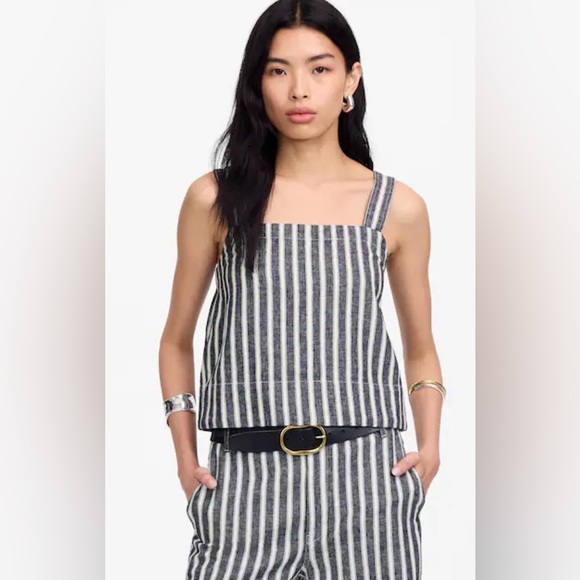 Madewell Tops - Madewell Squareneck Top in Linen Blend
Stripe